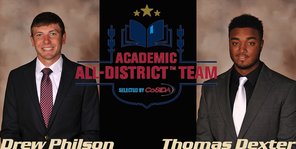 Dexter, Philson named CoSIDA Academic All-District-College Division selections