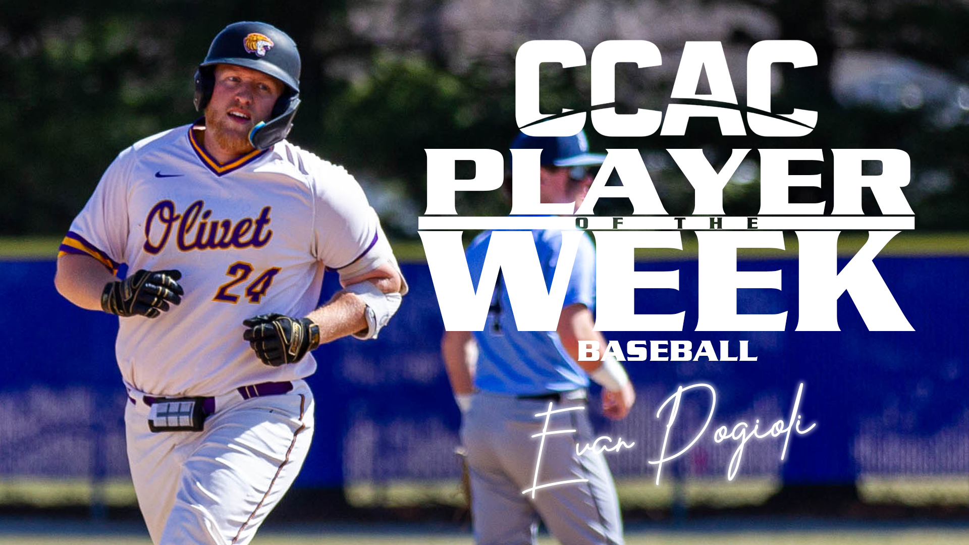 POGIOLI PICKS UP CCAC BASEBALL PLAYER OF THE WEEK ACCOLADE