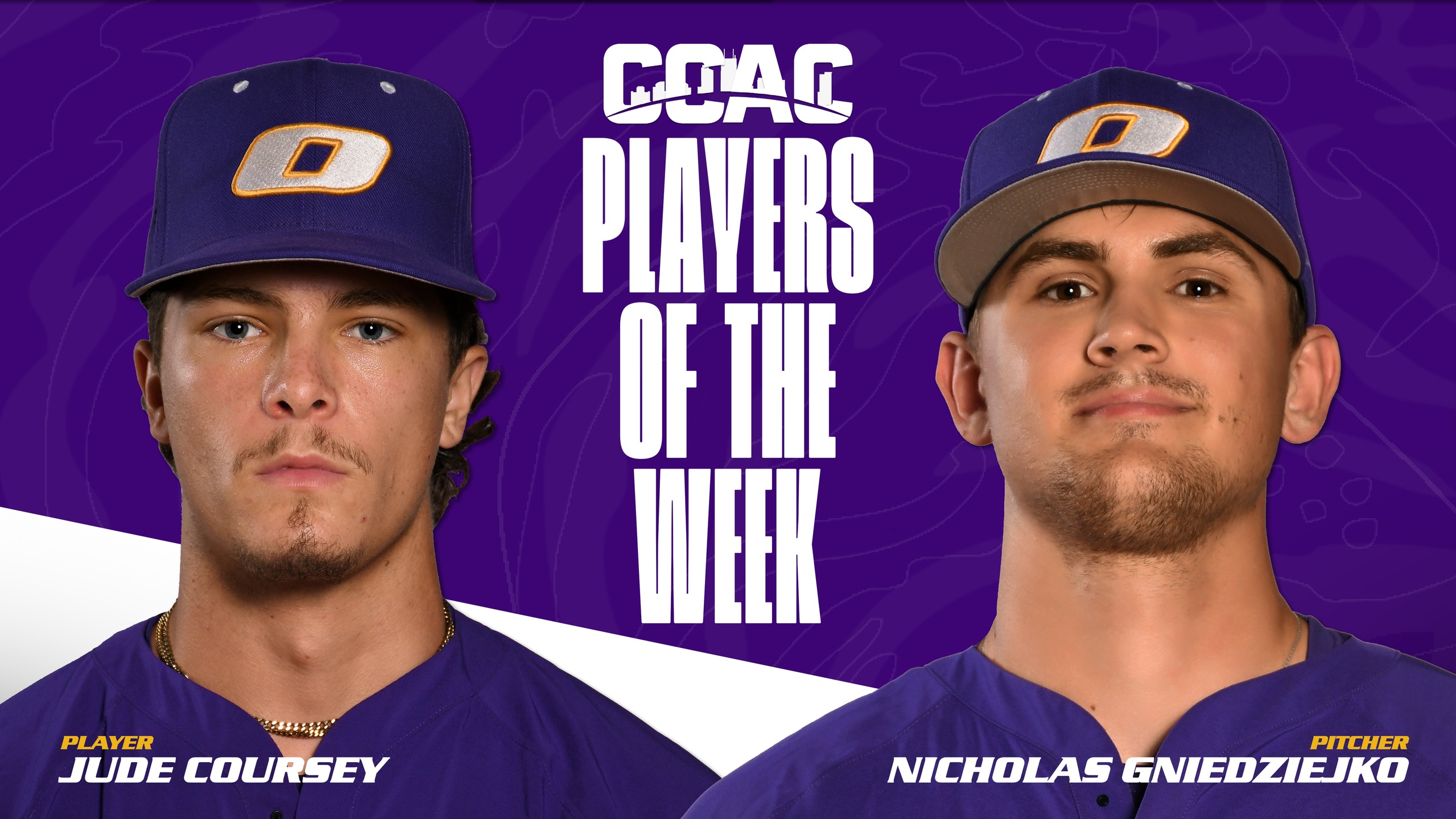 COURSEY AND GNIEDZIEJKO EARN CCAC WEEKLY HONORS
