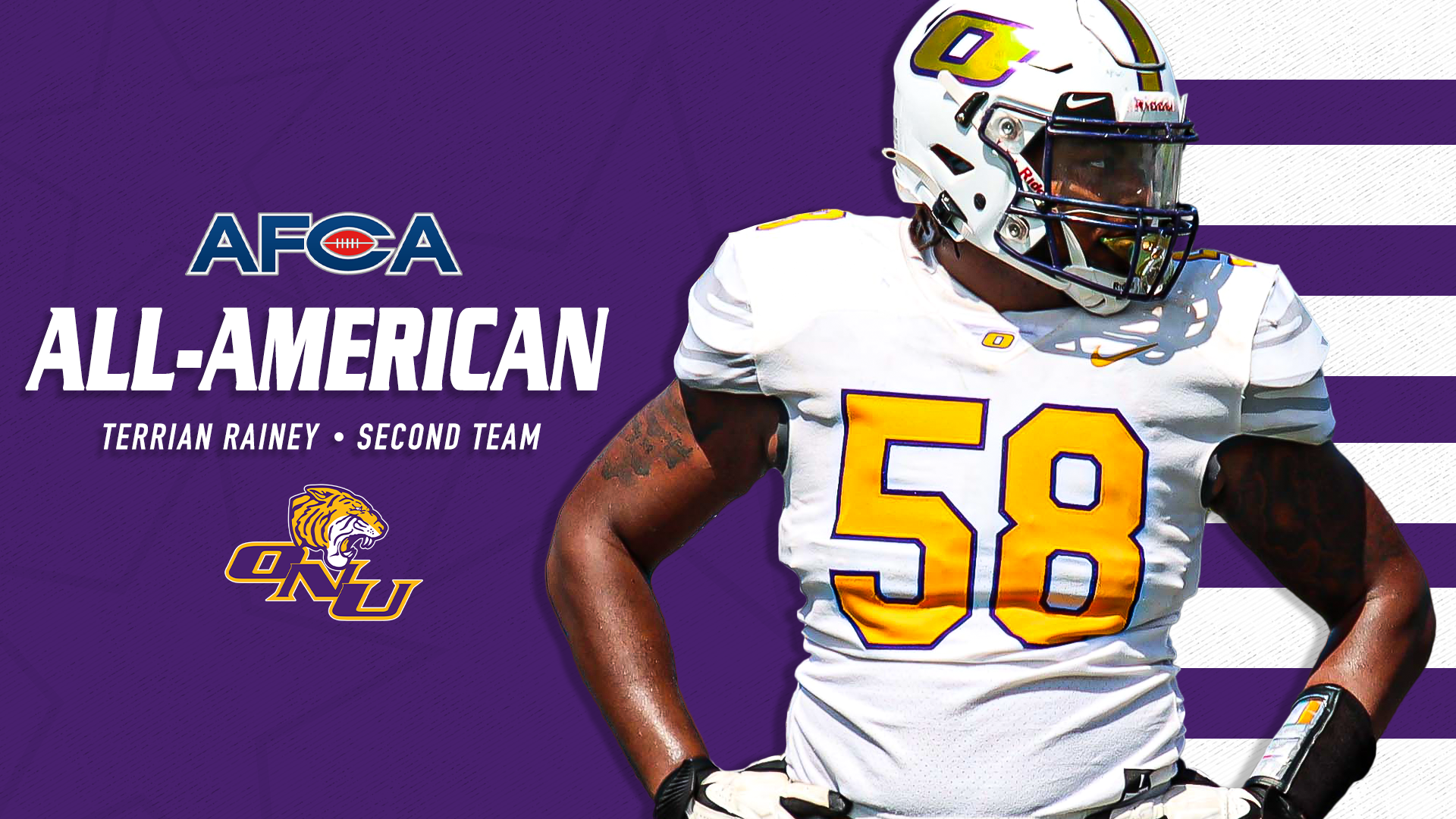 RAINEY NAMED TO AFCA NAIA ALL-AMERICA SECOND TEAM