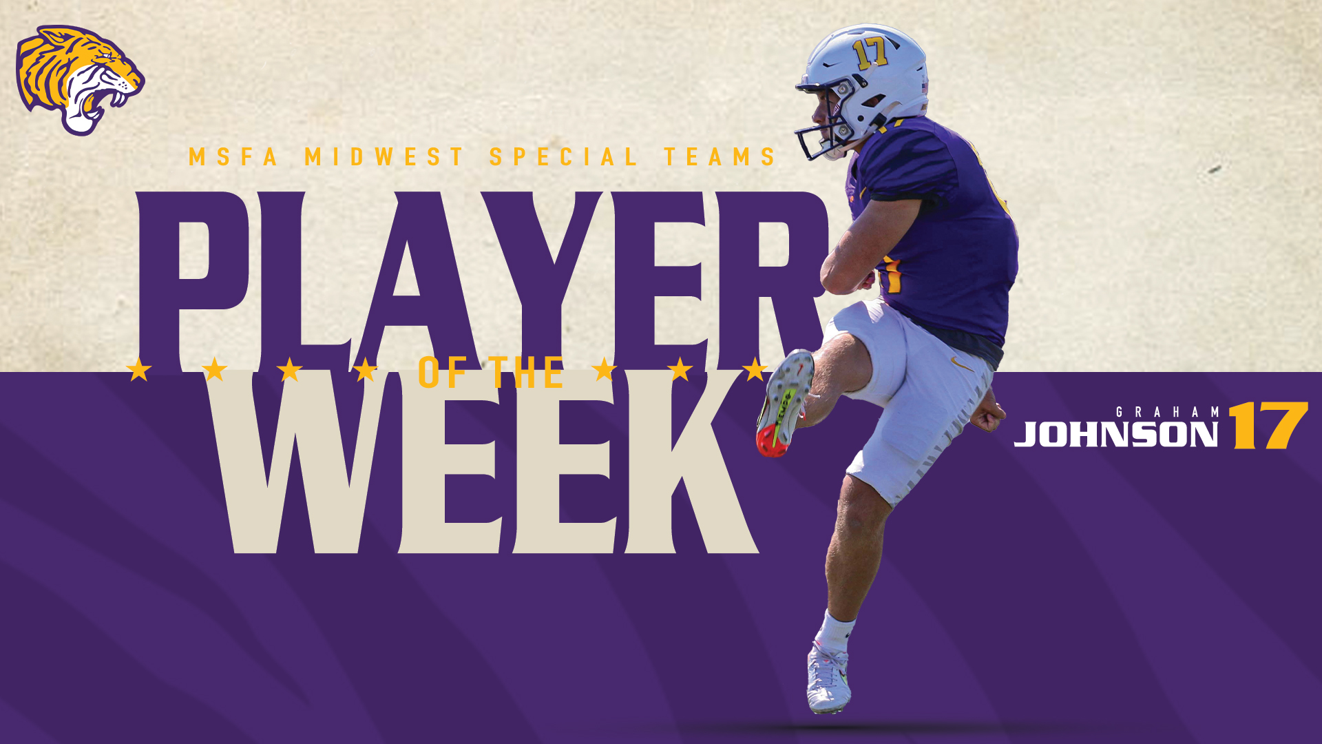 JOHNSON EARNS SECOND MSFA SPECIAL TEAMS PLAYER OF THE WEEK AWARD