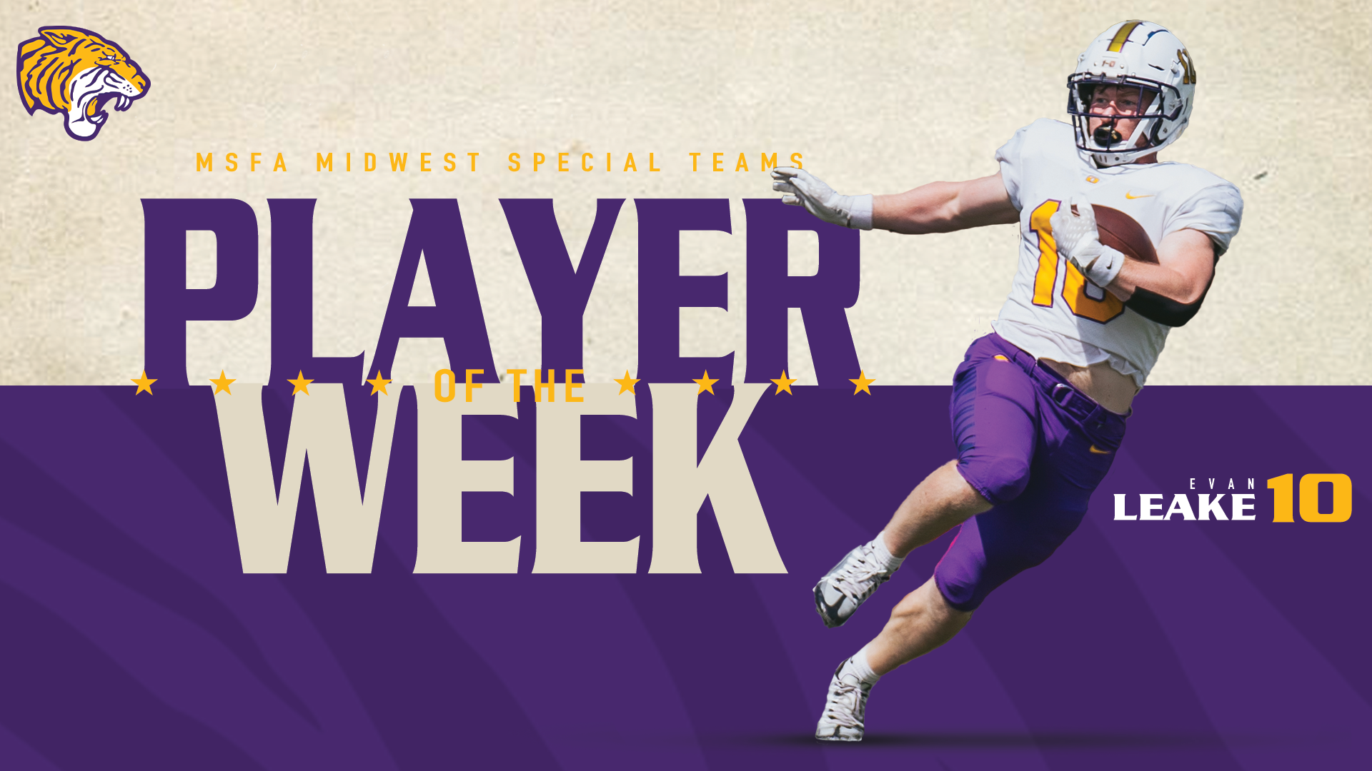 LEAKE NAMED MSFA SPECIAL TEAMS PLAYER OF THE WEEK