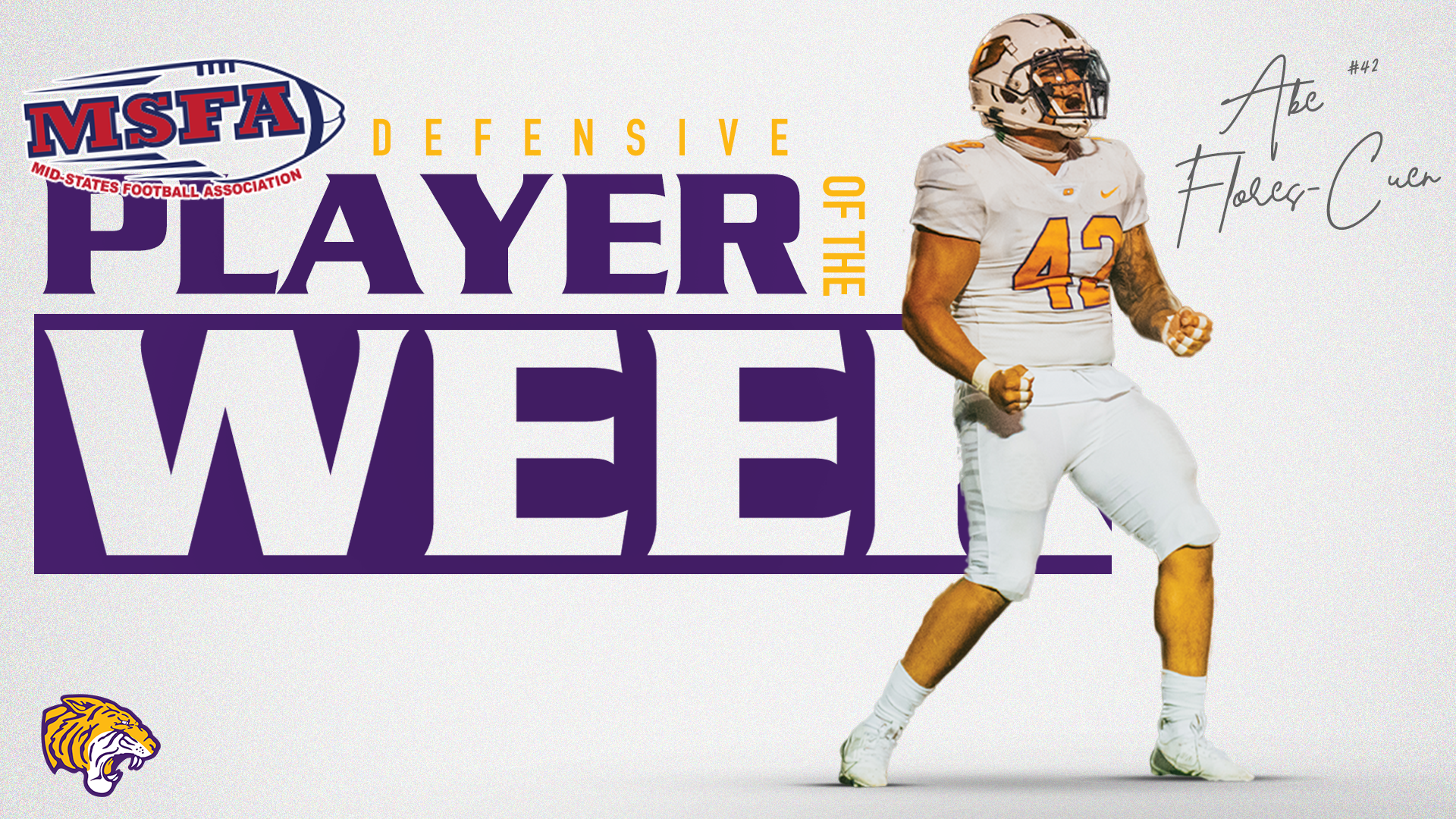 BIG DAY EARNS FLORES-CUEN MSFA MIDWEST DEFENSIVE PLAYER OF THE WEEK