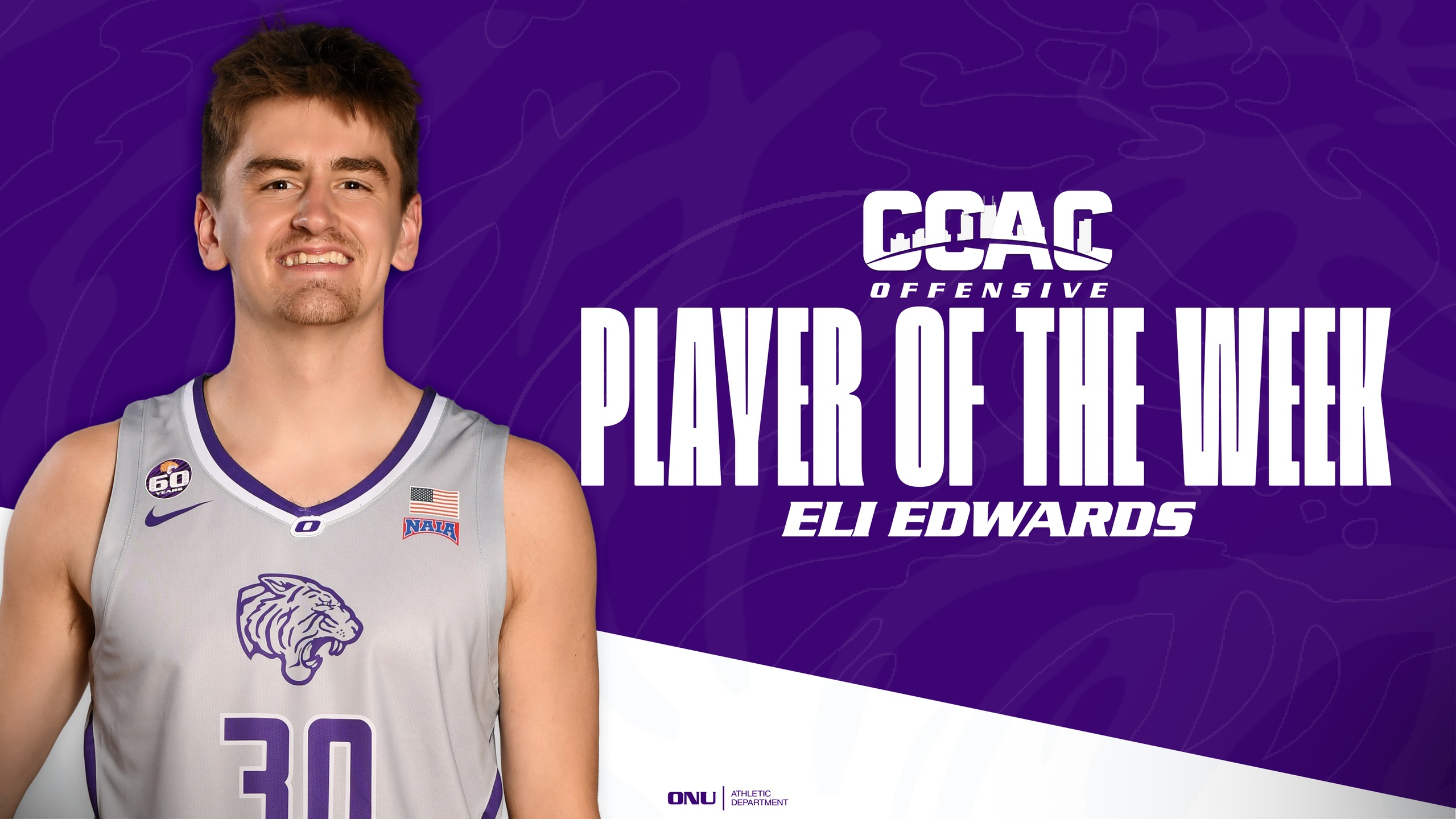 EDWARDS EARNS SECOND CONSECUTIVE CCAC OFFENSIVE PLAYER OF THE WEEK HONORS