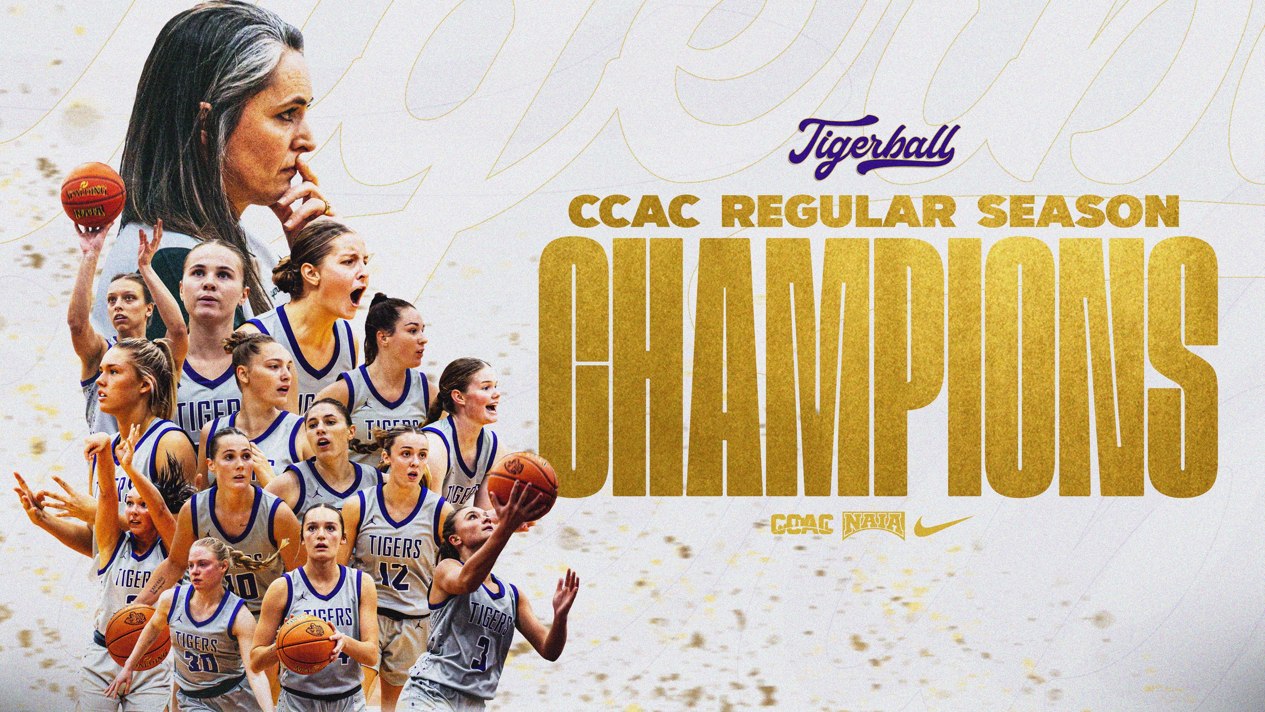 TIGERBALL ROUTS HOLY CROSS TO WIN THE CCAC REGULAR SEASON CHAMPIONSHIP OUTRIGHT