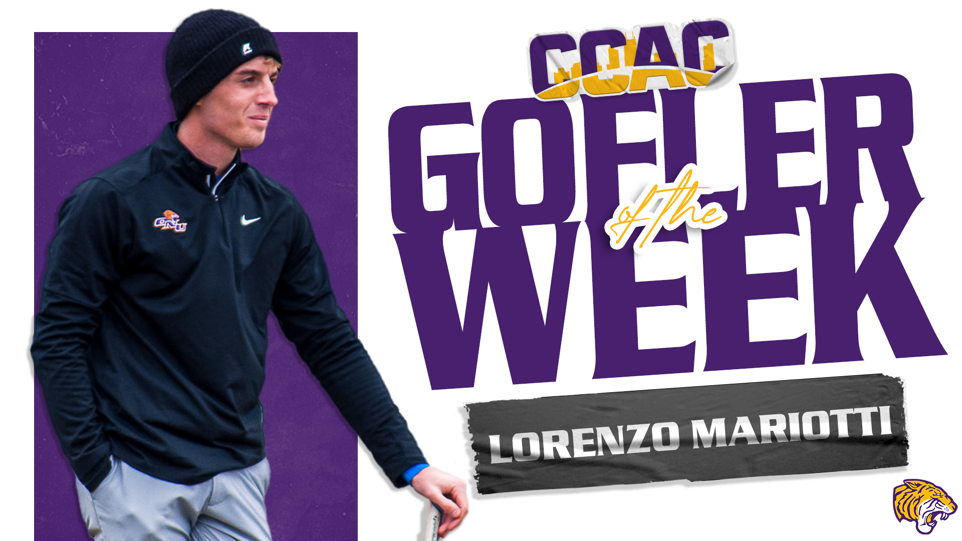 EVEN-PAR 72 NETS WEEKLY CCAC GOLF HONORS FOR MARIOTTI