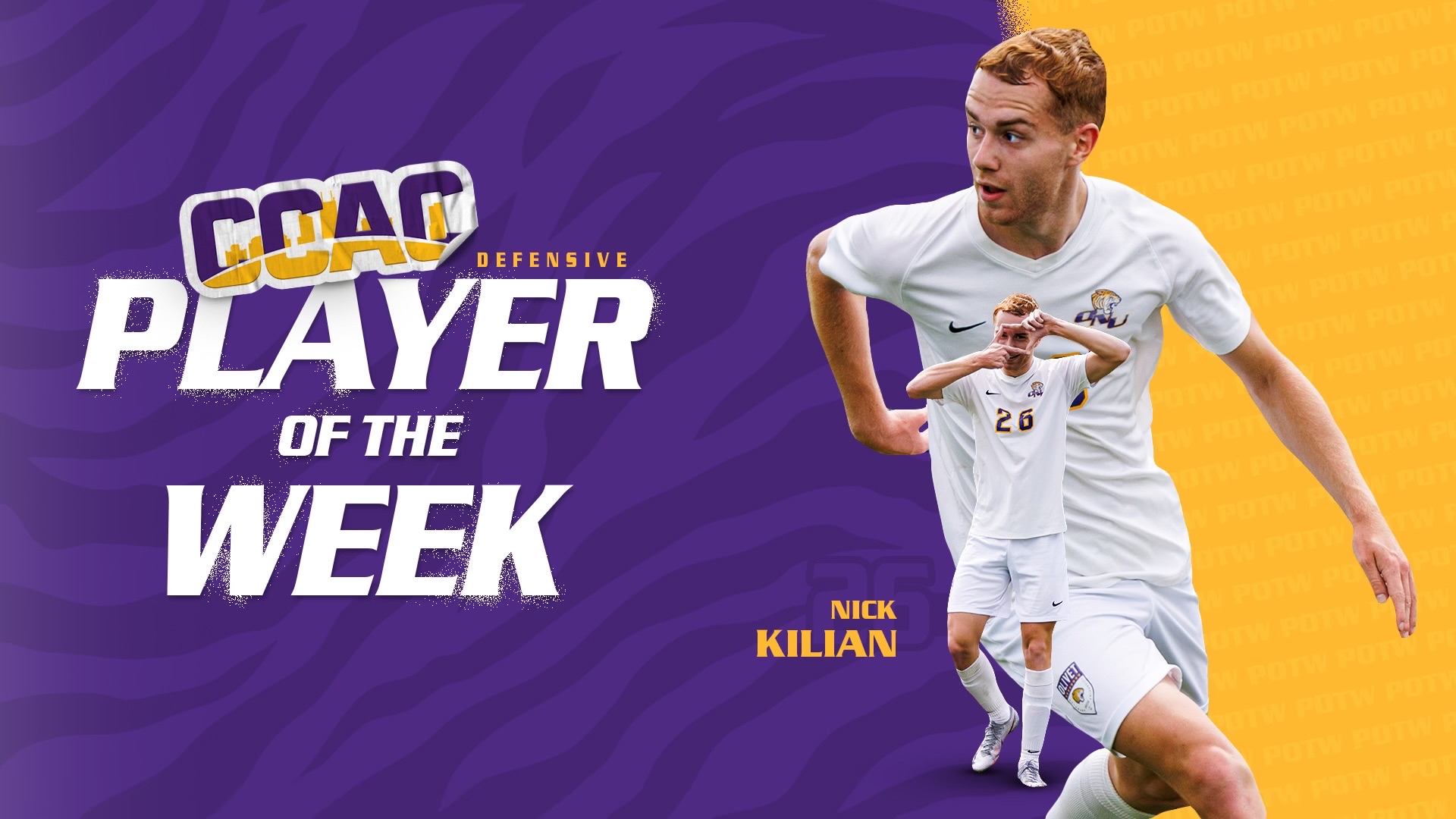KILIAN TABBED AS CCAC DEFENSIVE PLAYER OF THE WEEK