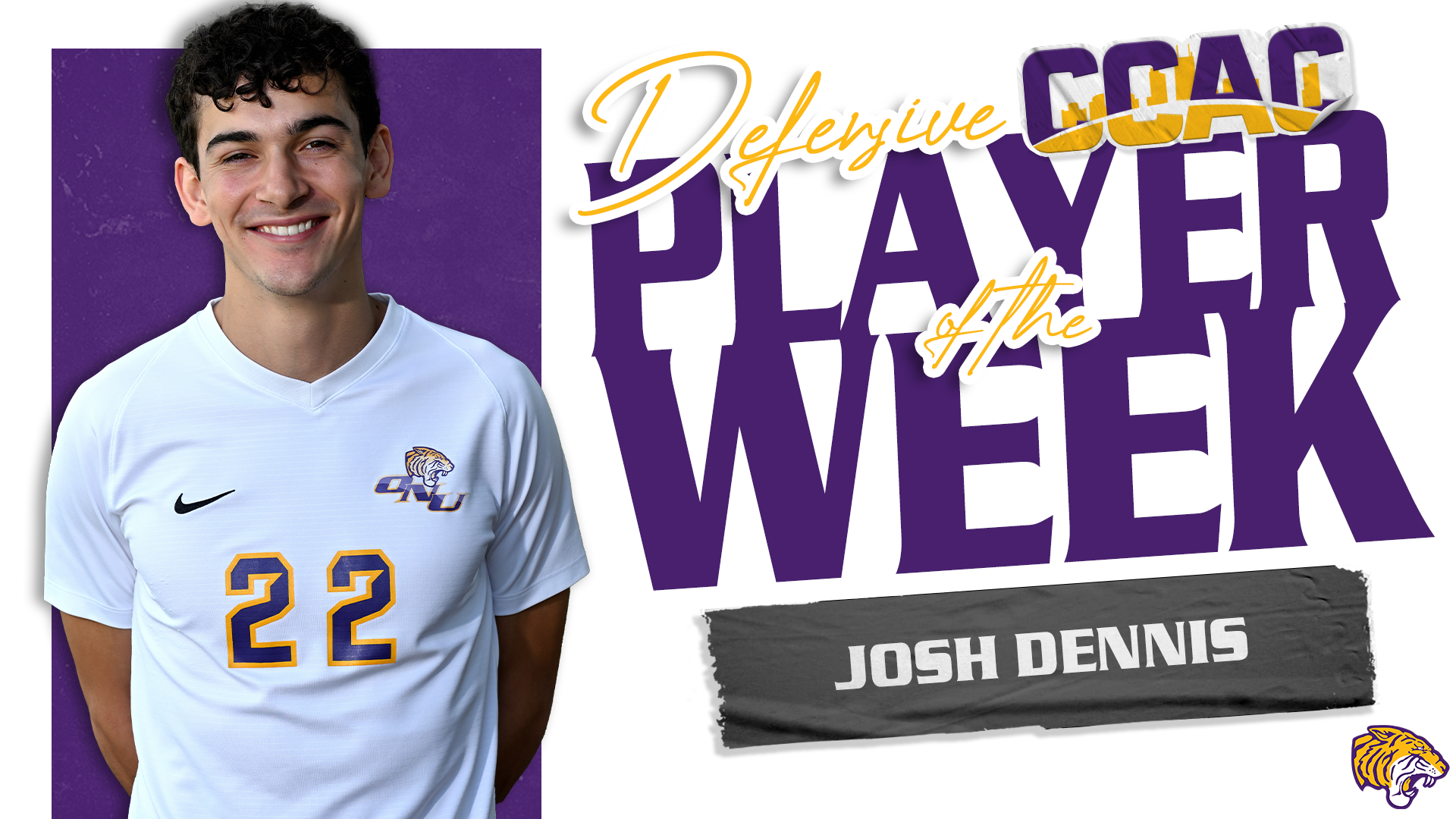 JOSH DENNIS COLLECTS CCAC&rsquo;S WEEKLY MEN&rsquo;S SOCCER DEFENDER ACCOLADE