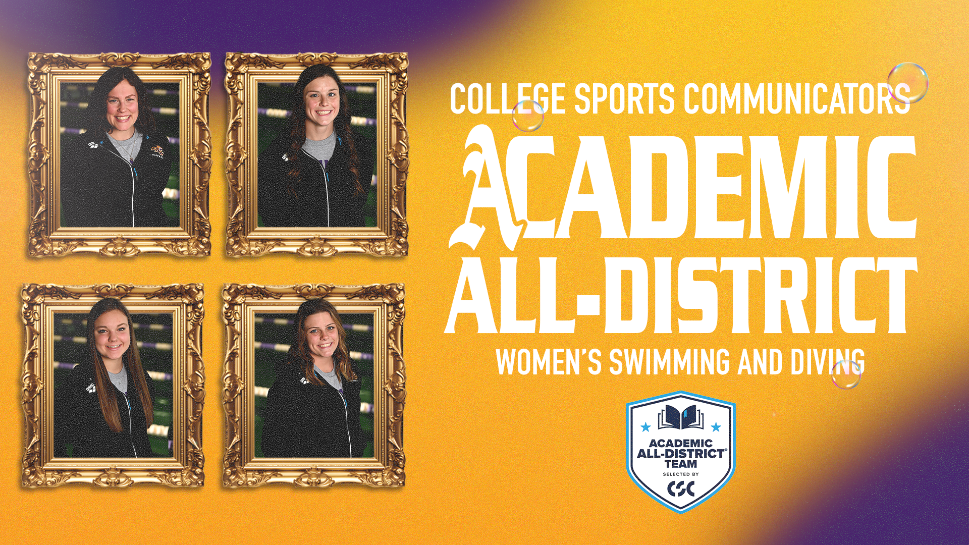 FOUR TIGERS NAMED CSC ACADEMIC ALL-DISTRICT FROM WOMEN&rsquo;S SWIM