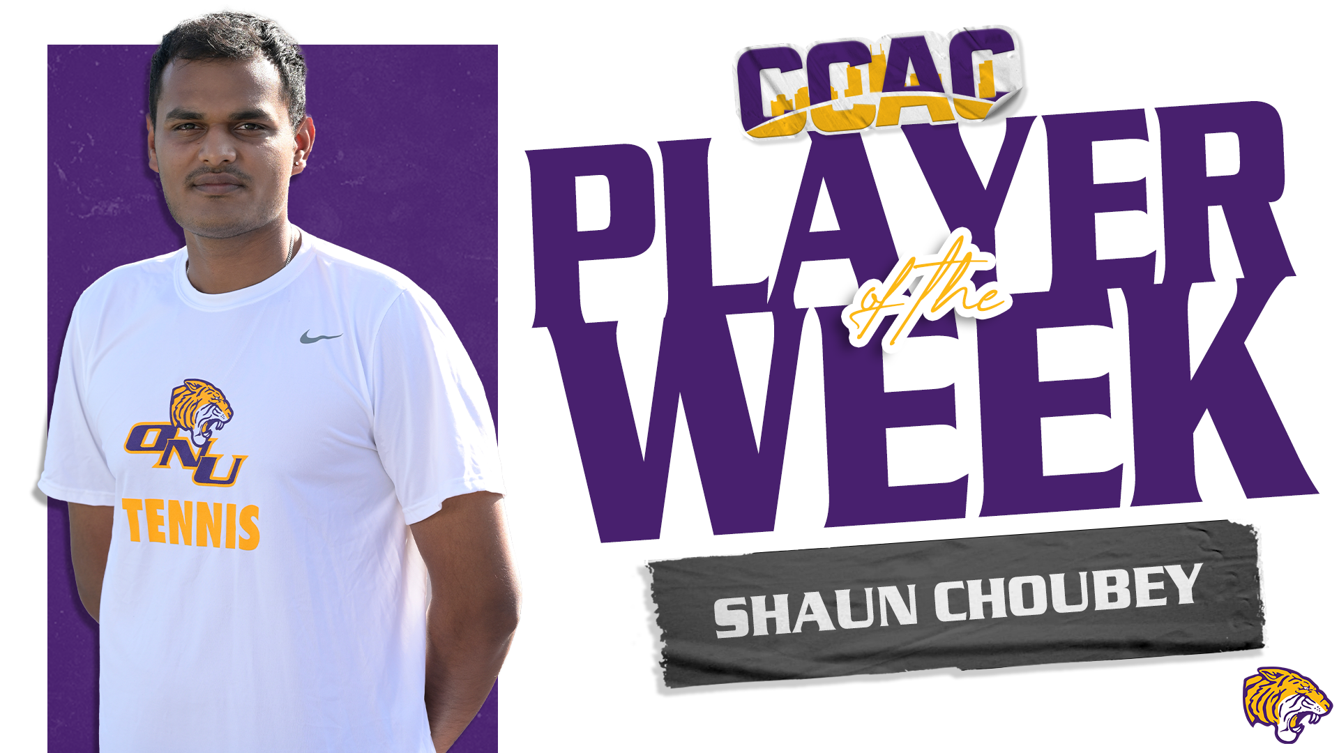 CHOUBEY SECURES CCAC MEN&rsquo;S TENNIS WEEKLY ACCORD