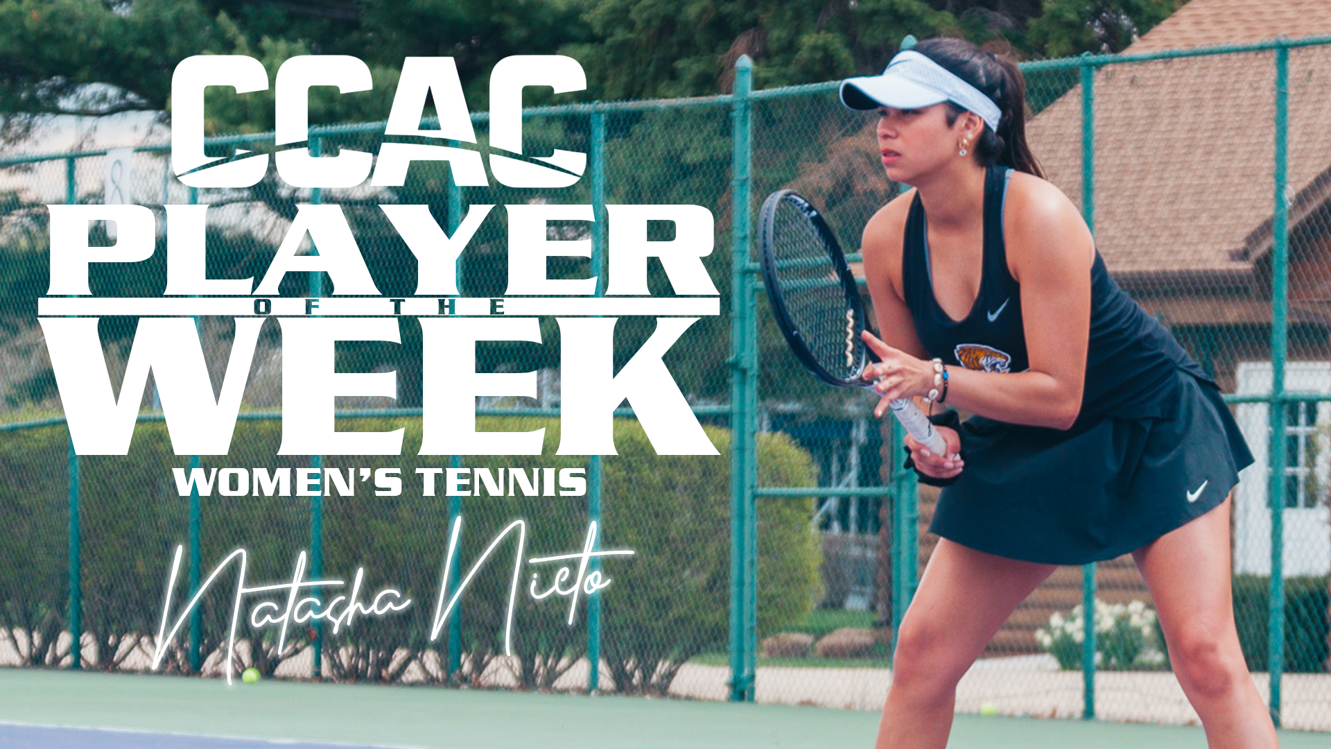 BACK-TO-BACK CCAC WOMEN&rsquo;S TENNIS WEEKLY AWARD FOR NIETO