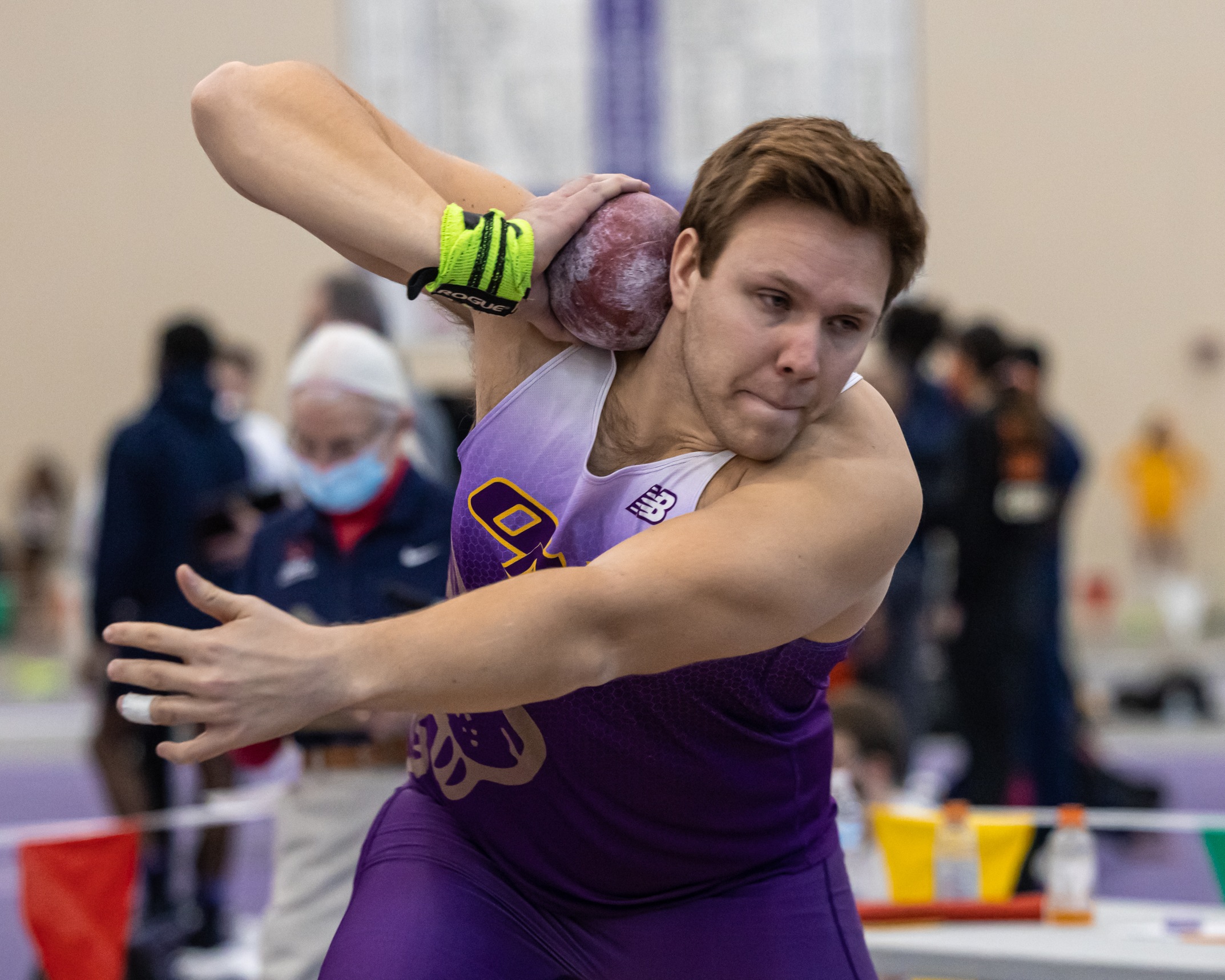 Photo Credit: Skyler Blanton, Austin Kasap won CCAC Male Field Event of the Meet