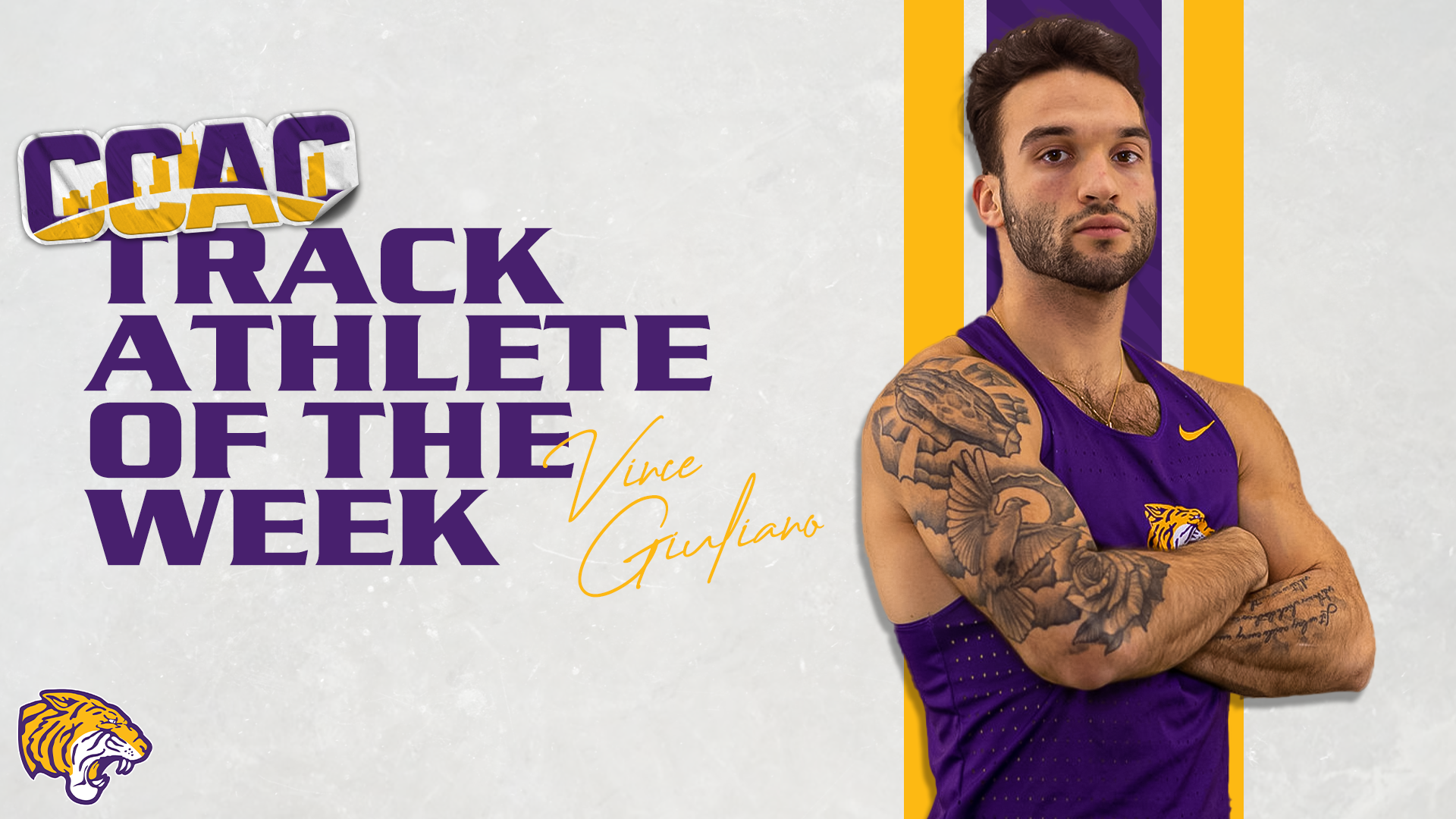 INDIVIDUAL TITLE LEADS TO REPEAT MEN&rsquo;S WEEKLY TRACK HONORS FOR GIULIANO