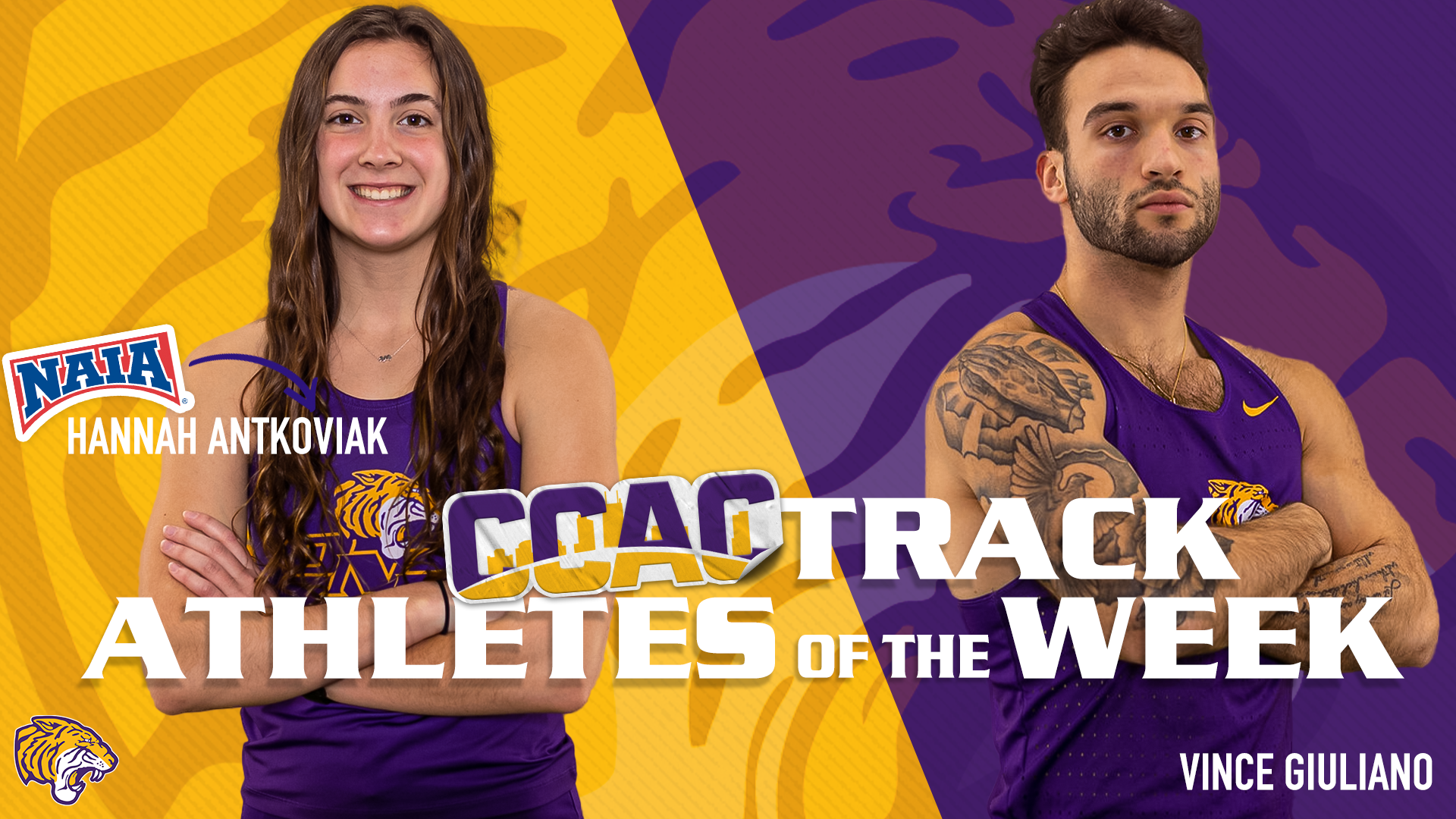 ANTKOVIAK EARNS NATIONAL HONORS AS ONU SWEEPS WEEKLY CCAC TRACK ATHLETE AWARDS