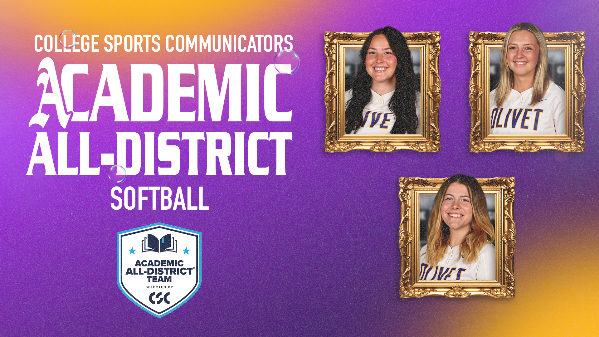 SOFTBALL LANDS THREE ON CSC ACADEMIC ALL-DISTRICT HONOR ROLL