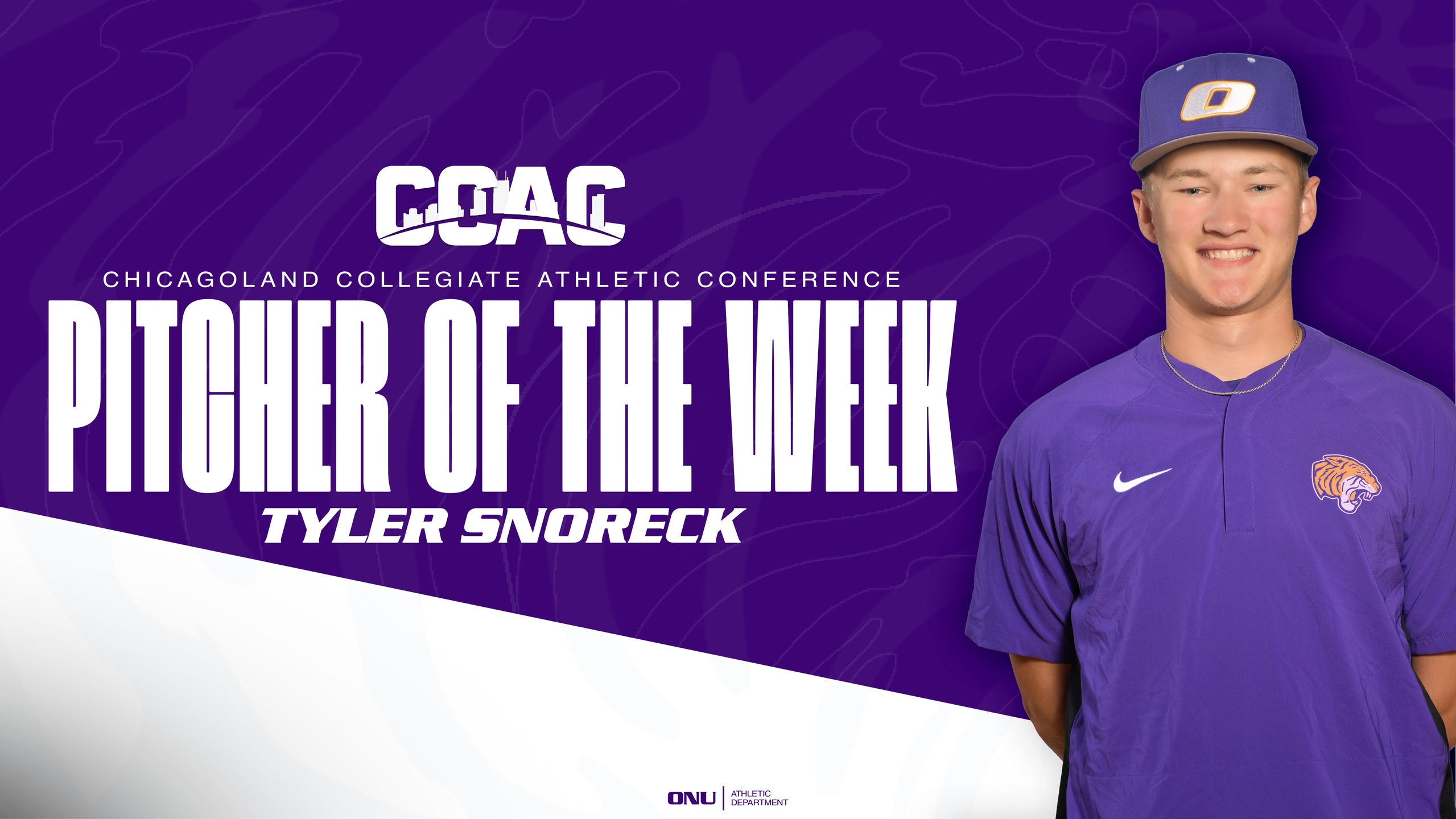 SNORECK EARNS CCAC PITCHER OF THE WEEK HONORS