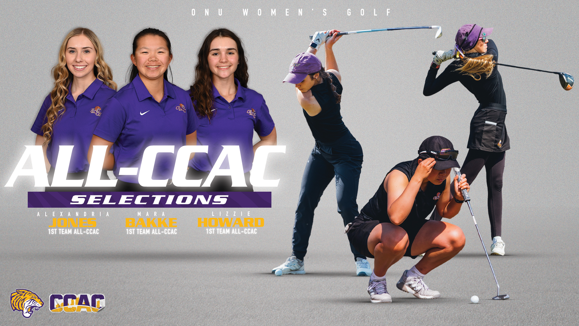 ONU WOMEN&rsquo;S GOLF TAKES THREE-OF-FIVE SPOTS ON ALL-CCAC FIRST TEAM