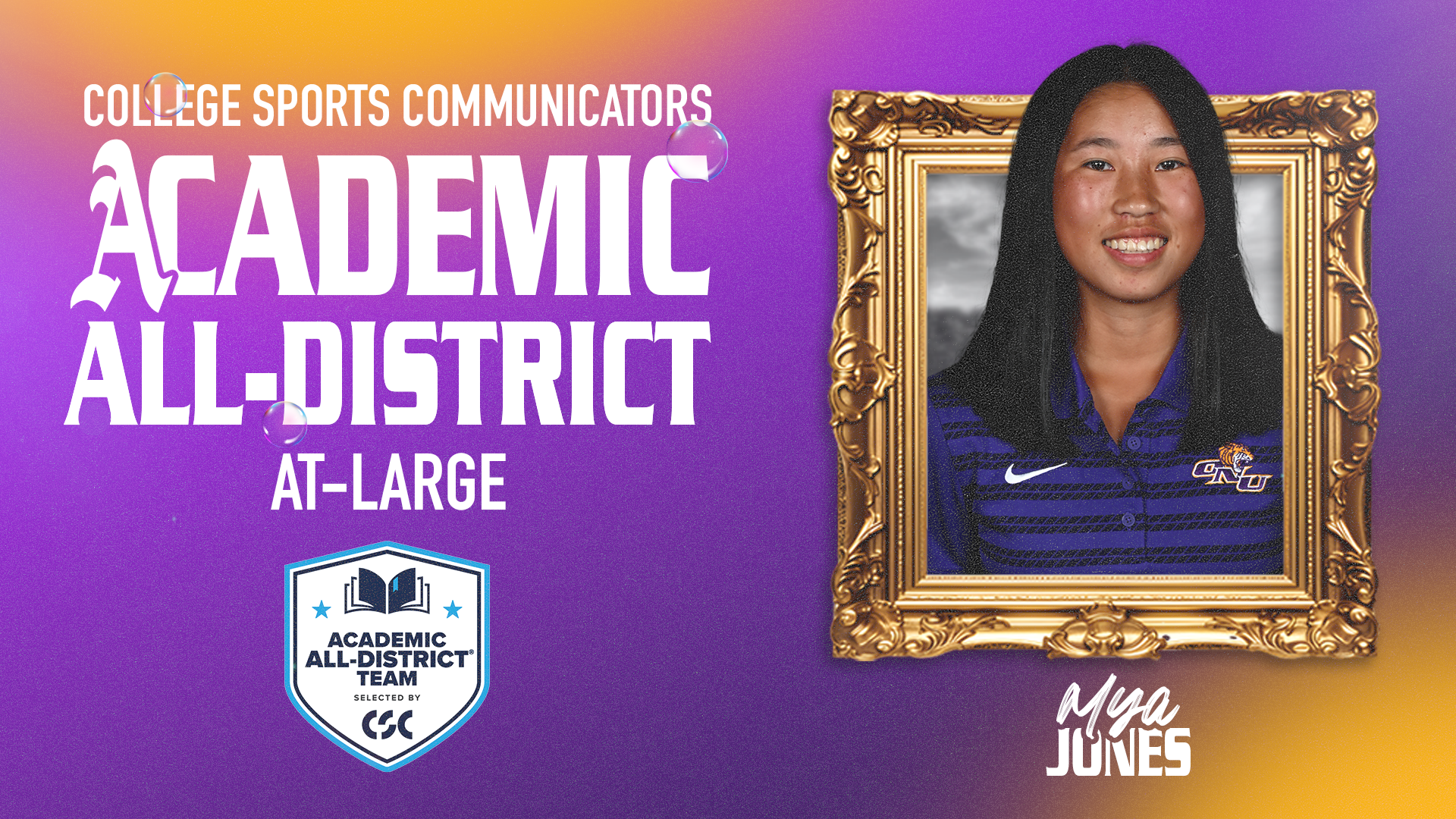 JONES NAMED TO CSC ACADEMIC ALL-DISTRICT WOMEN&rsquo;S AT-LARGE TEAM