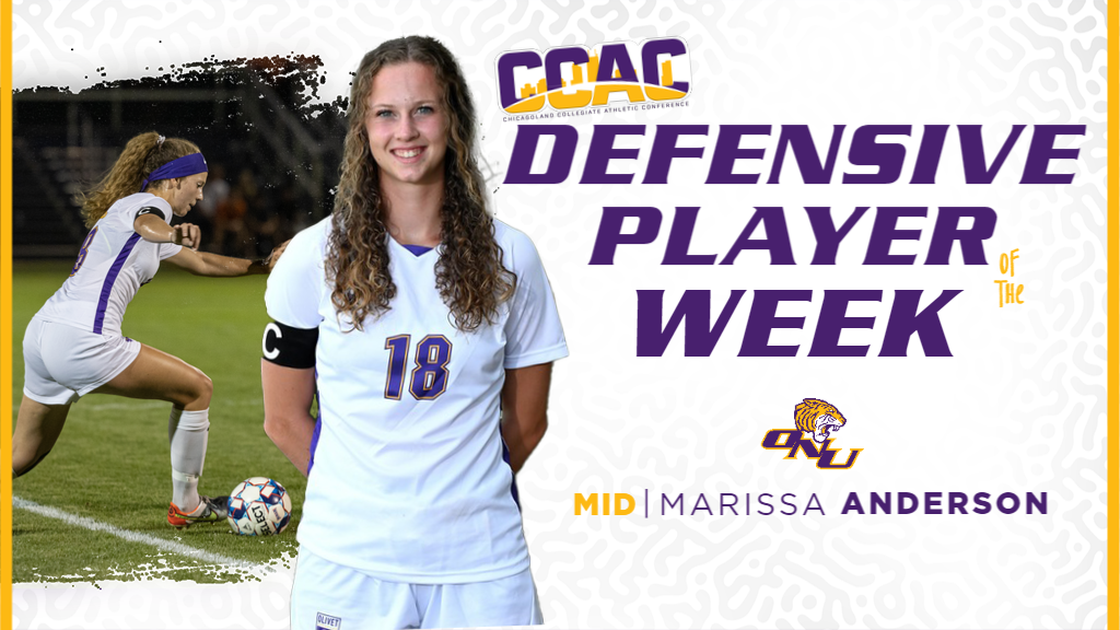 ANDERSON TABBED WITH DEFENSIVE PLAYER OF THE WEEK