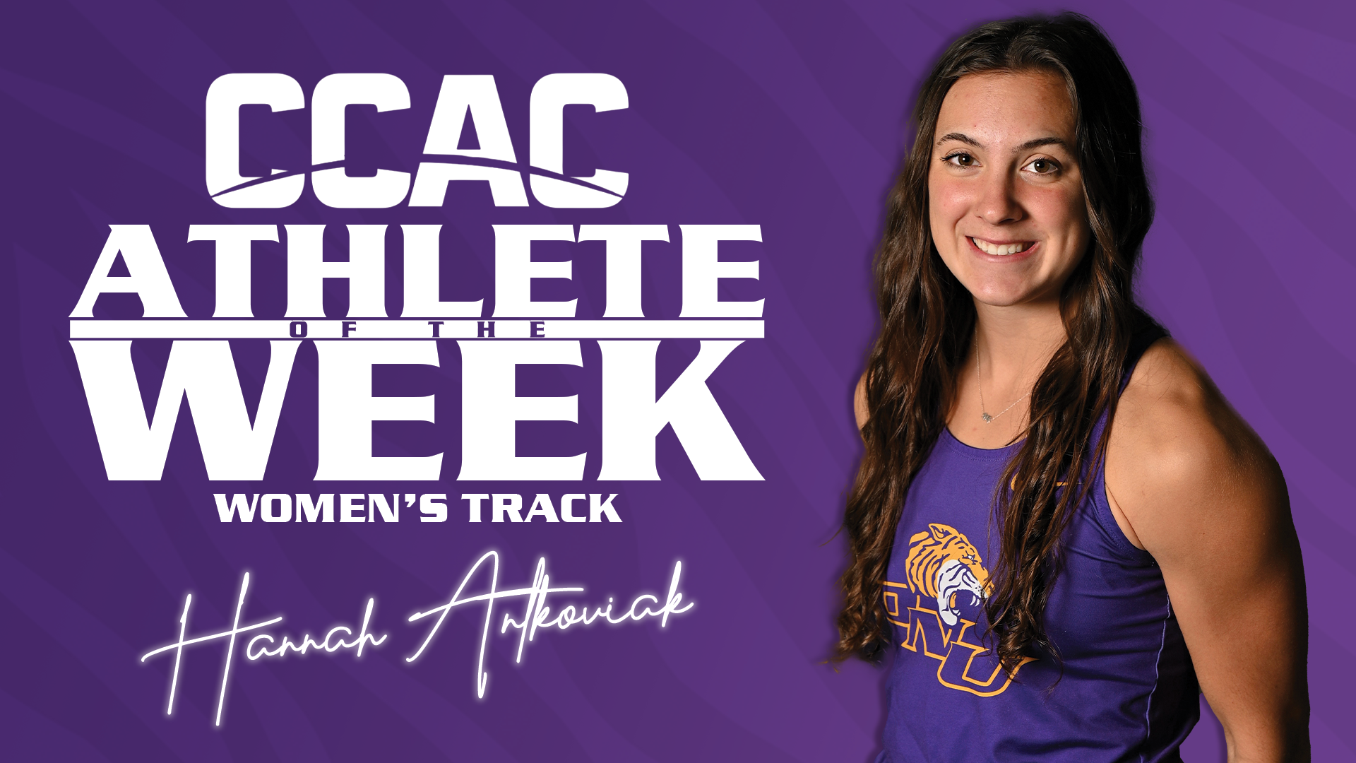 ANTKOVIAK GAINS FIRST CCAC WOMEN&rsquo;S TRACK ATHLETE OF THE WEEK HONOR