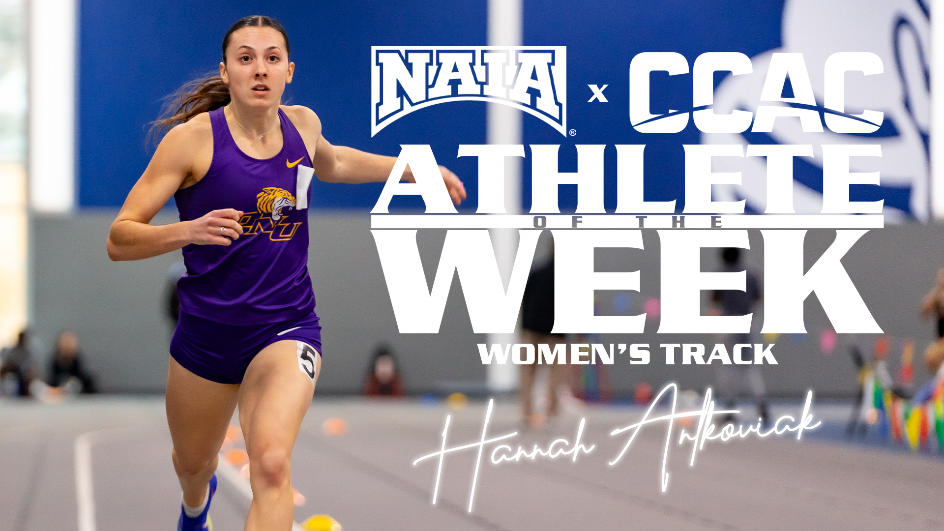 ANTKOVIAK NAMED CCAC, NAIA WOMEN'S INDOOR TRACK ATHLETE OF THE WEEK