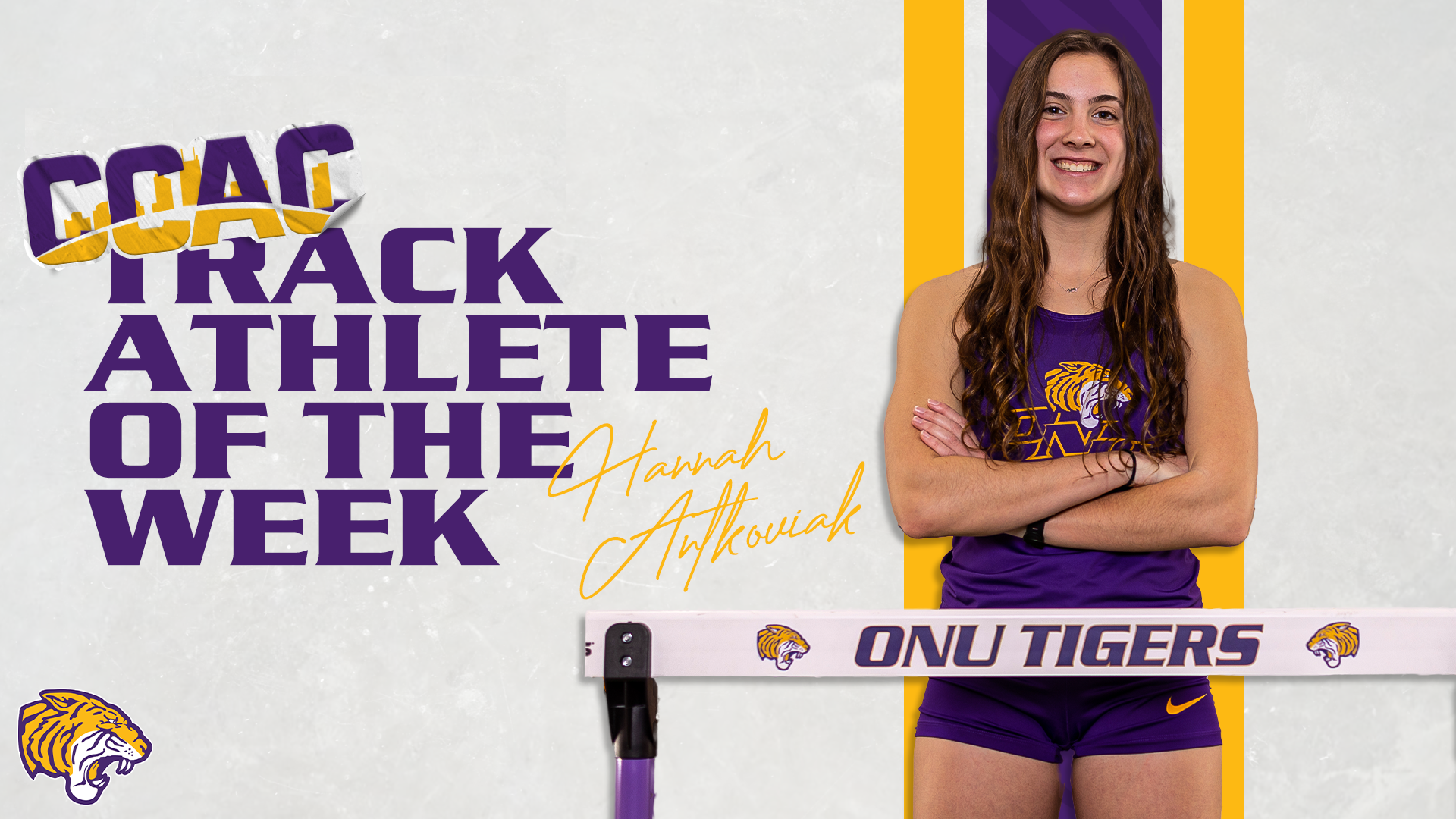 ANTKOVIAK NETS FINAL CCAC WOMEN&rsquo;S TRACK ATHLETE OF THE WEEK ACCORD