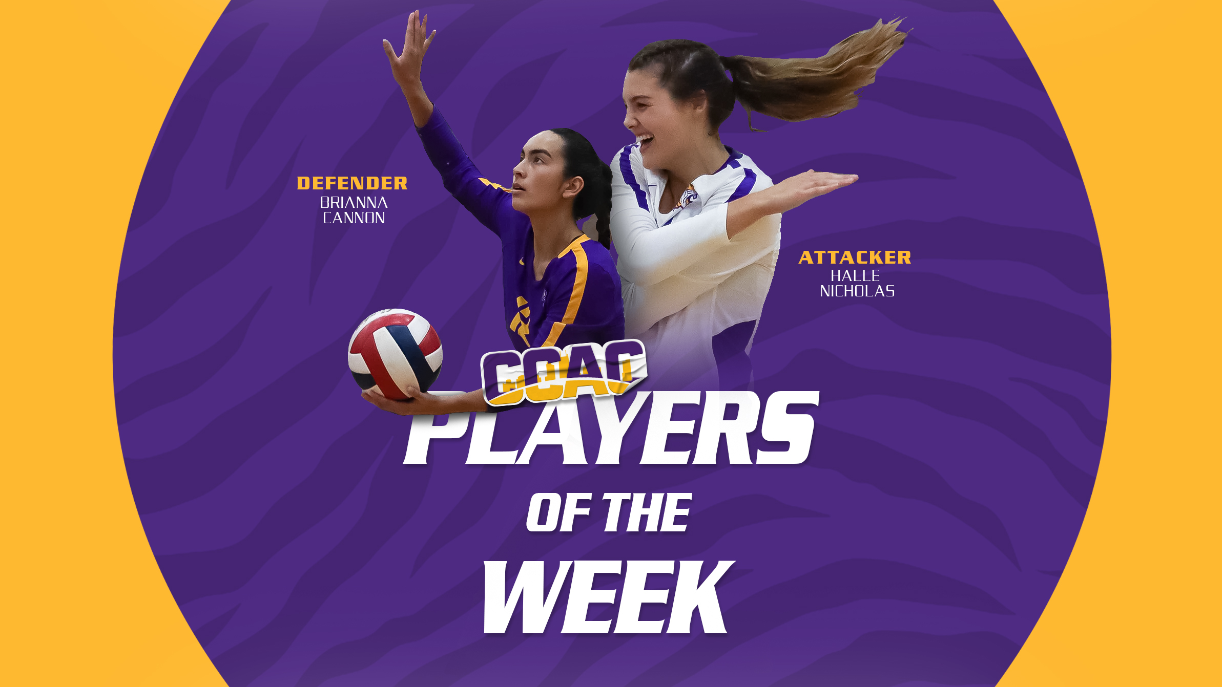 CANNON, NICHOLAS EARN CCAC PLAYER OF THE WEEK HONORS